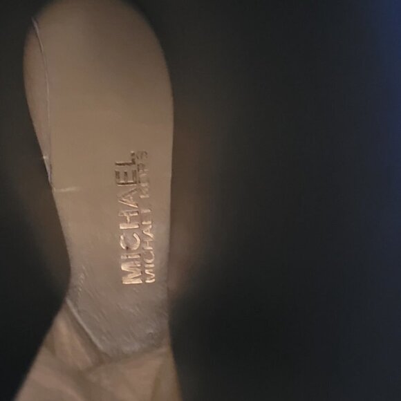 Michael Kors black leather round toe mid calf heeled boots size 8 - Picture 16 of 16